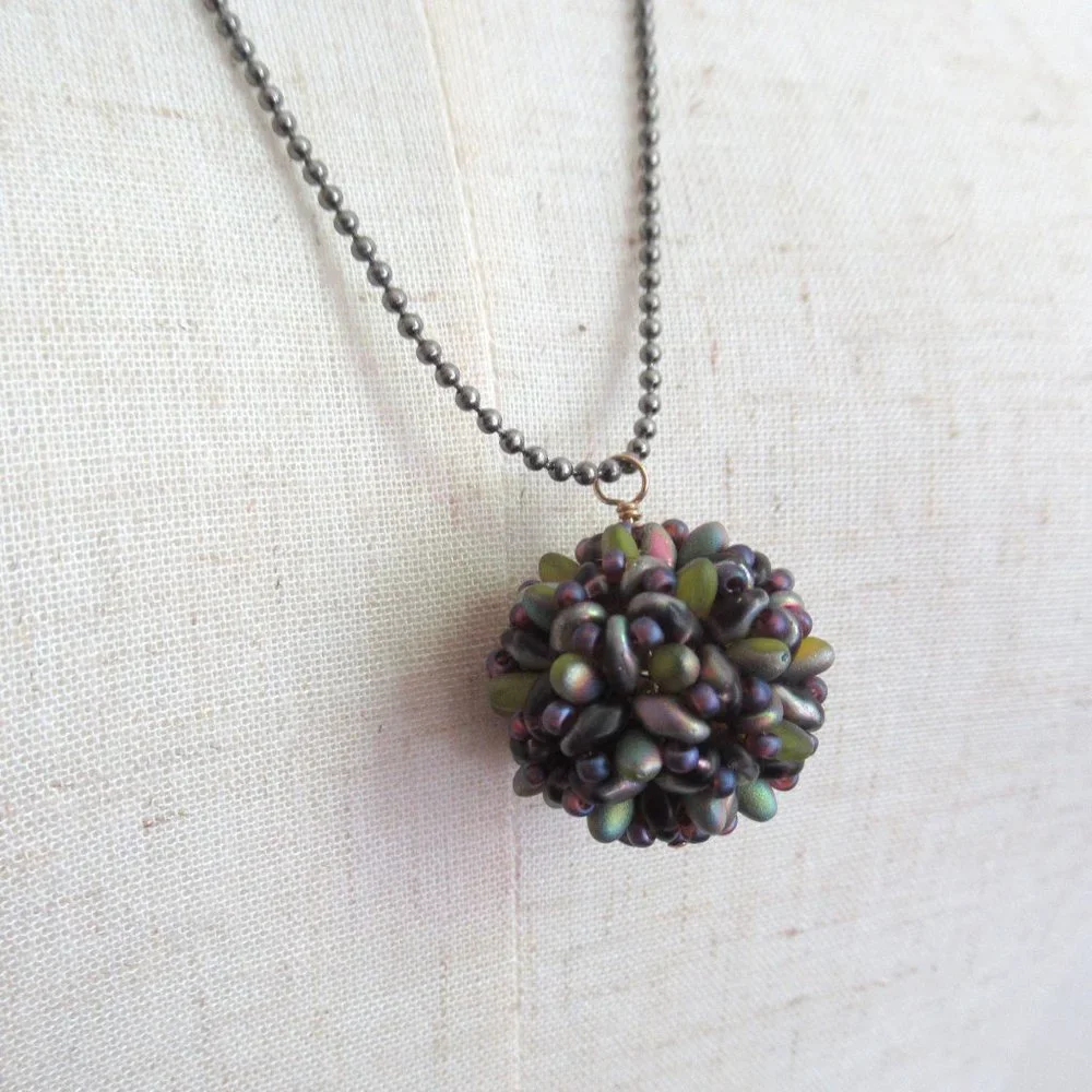 Handwoven Beaded bead necklace